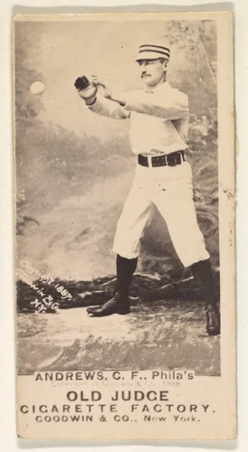George Edward "Ed" Andrews, Center Field, Philadelphia, from the Old Judge series (N172) for Old Judge Cigarettes by Goodwin & Company, photograph, 1888