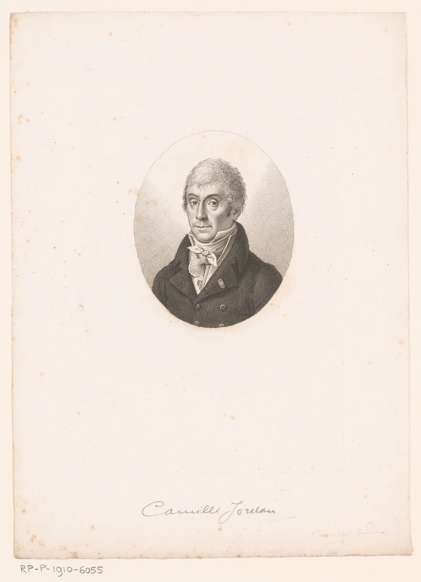 Portret van Camille Jordan by Ambroise Tardieu, print, 1820-1821