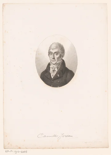 Portret van Camille Jordan by Ambroise Tardieu, print, 1820-1821