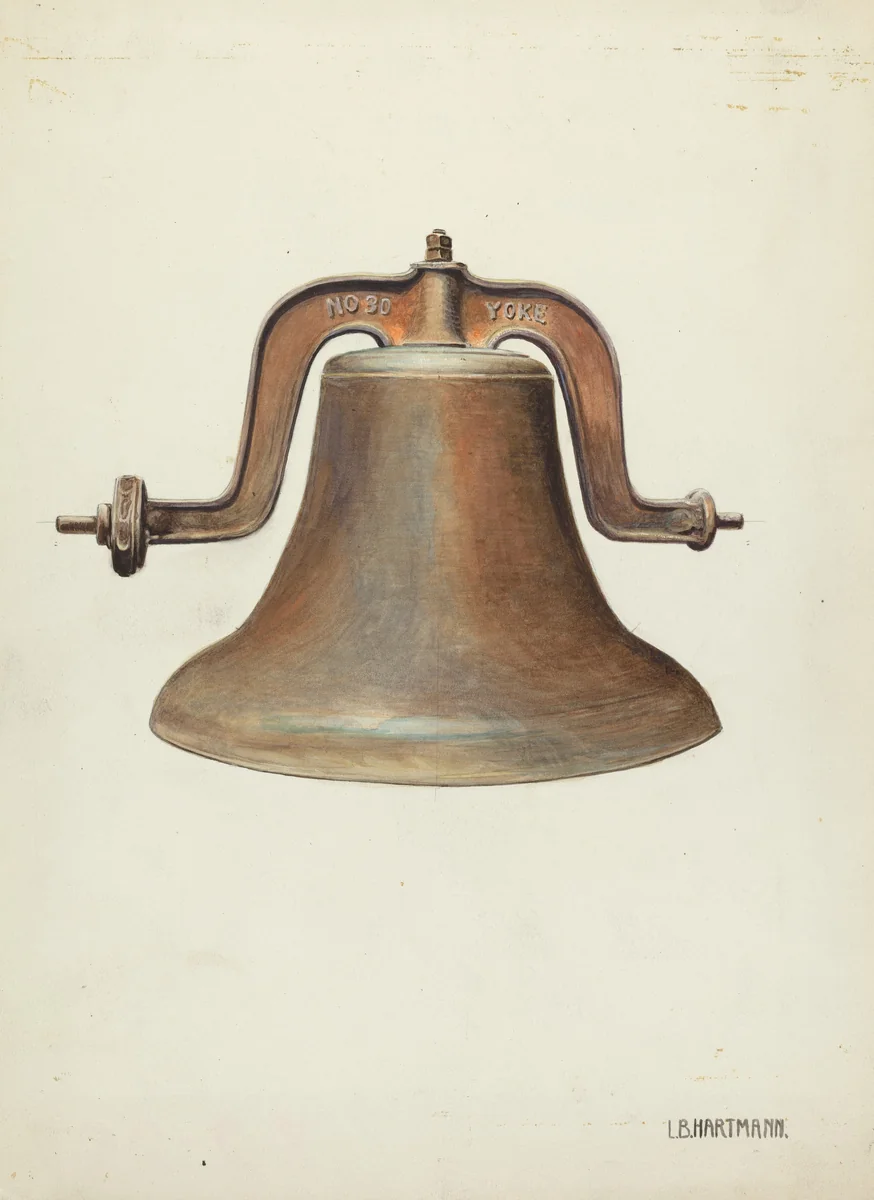 Church Bell by L. B. Hartmann, index of american design, 1935-1942