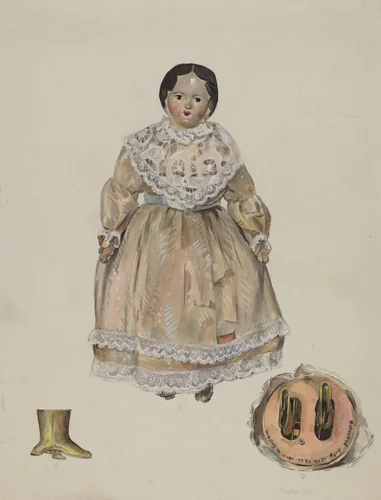 Walking Doll by Jane Iverson, index of american design, 1936