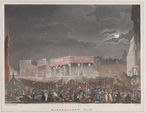 Bartholomew Fair by Thomas Rowlandson, print, 1808
