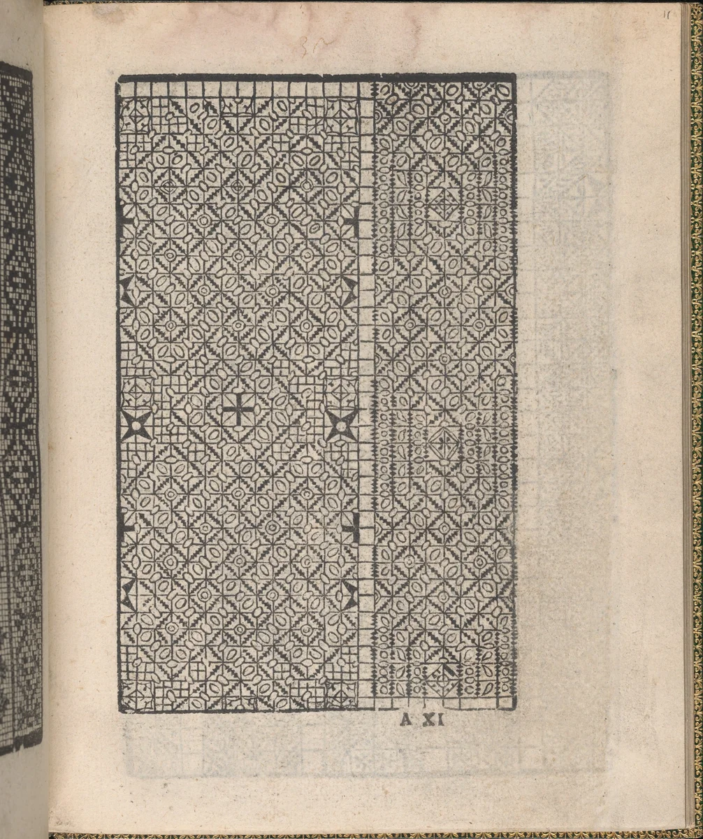 Ornamento delle belle & virtuose donne, page 6 (verso) by Matteo Pagano, book, 1554