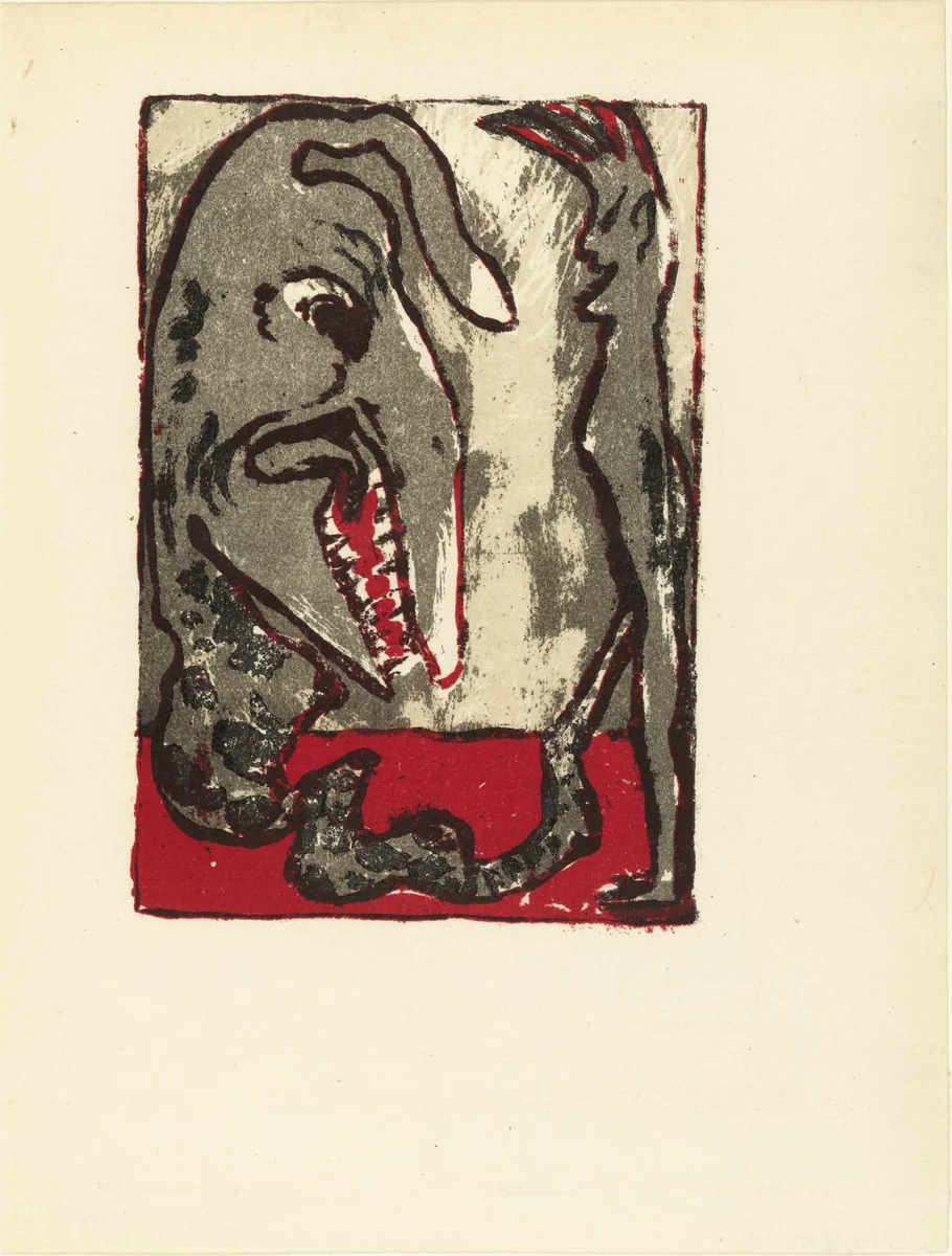 Mythical Creatures (Fabelwesen) from Das graphische Werk von Emil Nolde 1910-1925 by Emil Nolde, print, 1926