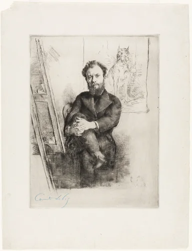 Portrait of Vicomte Ludovic Napoléon Lepic by Marcellin Gilbert Desboutin, print, 1876