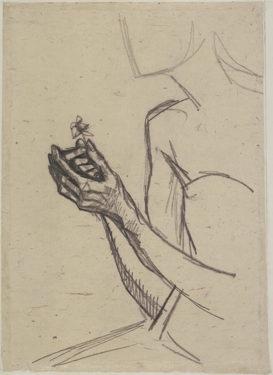 Praying Hands, Bali by Maurice Sterne, drawing, 1913