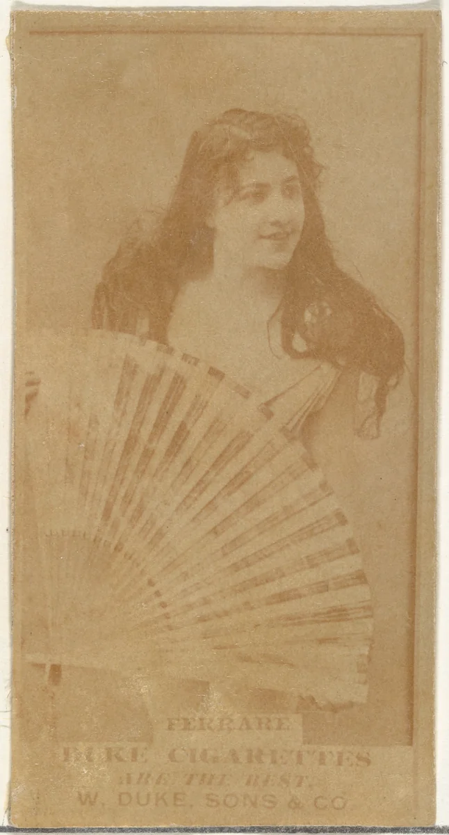Miss Ferrare, from the Actors and Actresses series (N145-7) issued by Duke Sons & Co. to promote Duke Cigarettes by W. Duke, Sons & Co., photograph, 1880-1889