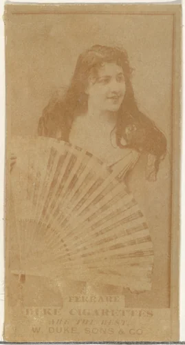 Miss Ferrare, from the Actors and Actresses series (N145-7) issued by Duke Sons & Co. to promote Duke Cigarettes by W. Duke, Sons & Co., photograph, 1880-1889