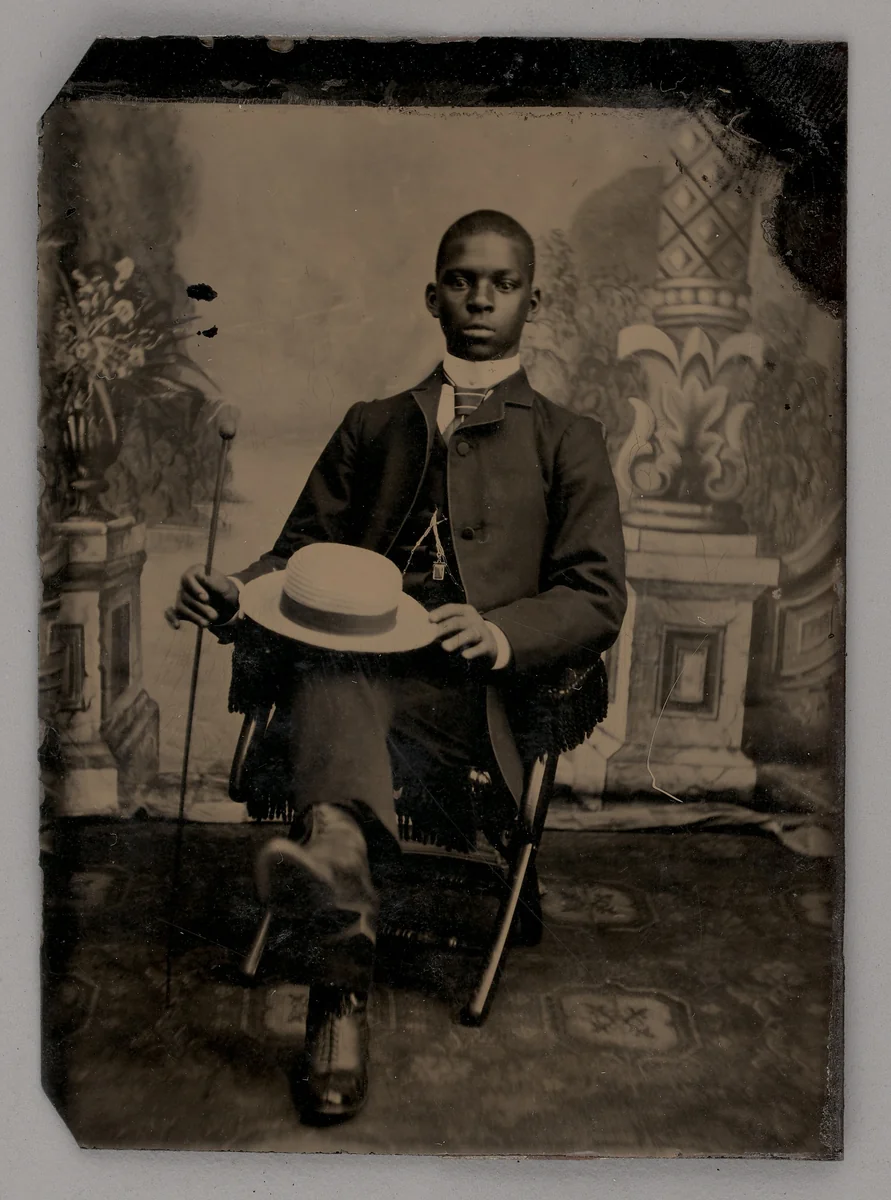 Untitled (Portait of a Seated Man Holding a Hat) by Unknown maker, other, 1875