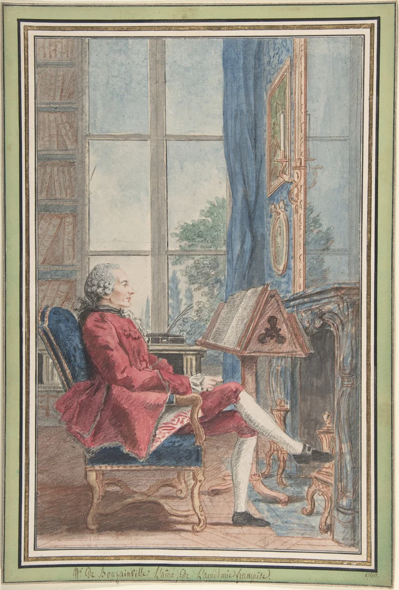 Jean-Pierre de Bougainville by Louis de Carmontelle, drawing, 1760
