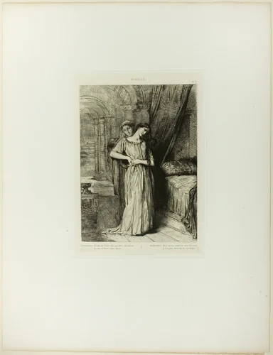 If I Do Die Before Thee, plate eight from Othello by Théodore Chassériau, print, 1844