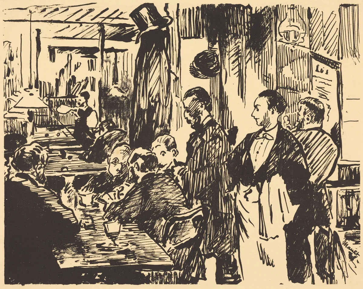 At the Café (Au café) by Edouard Manet, print, 1869