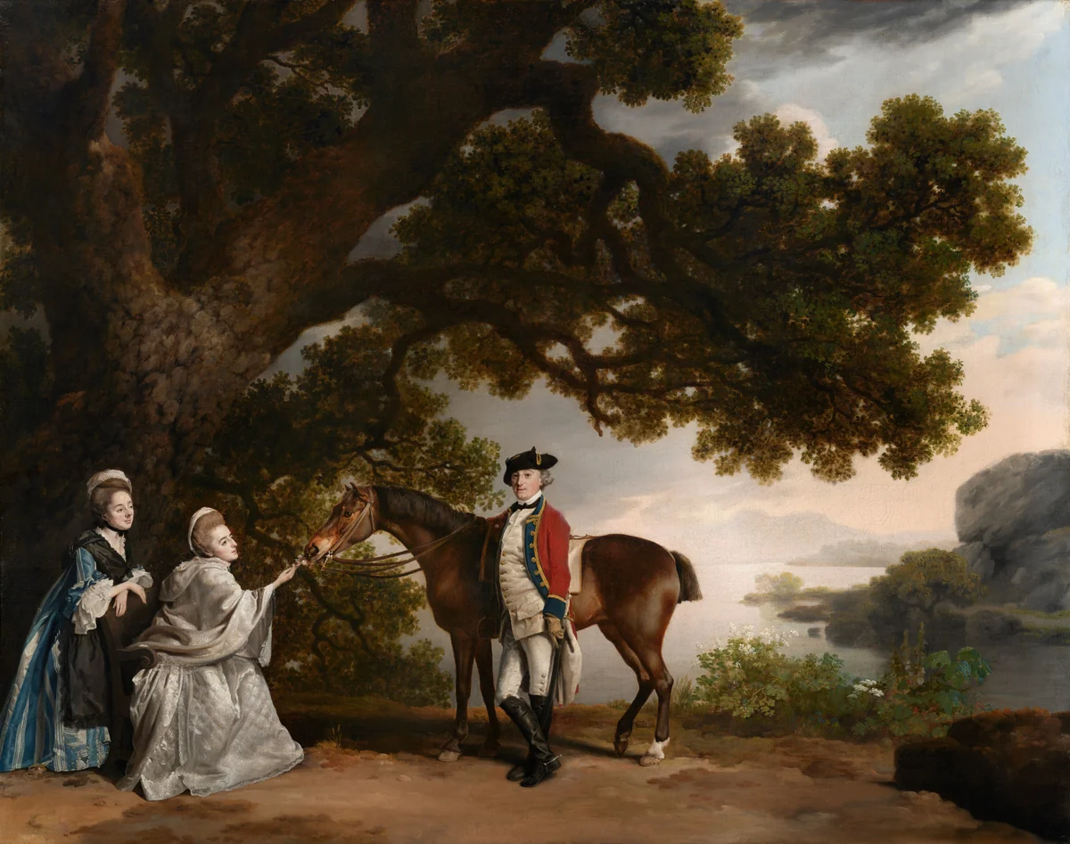 Captain Samuel Sharpe Pocklington with His Wife, Pleasance, and possibly His Sister, Frances by George Stubbs, painting, 1769