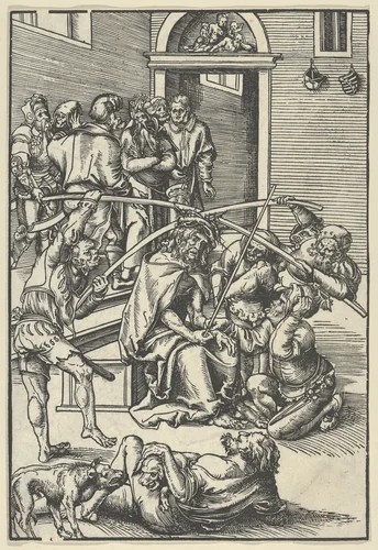 Christ crowned with Thorns, from The Passion by Lucas Cranach, print, 1472-1553