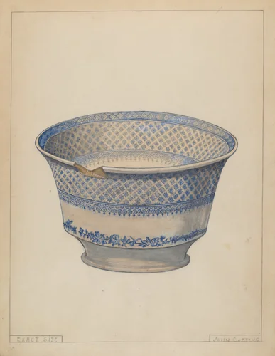 Bowl by John Cutting, index of american design, 1936