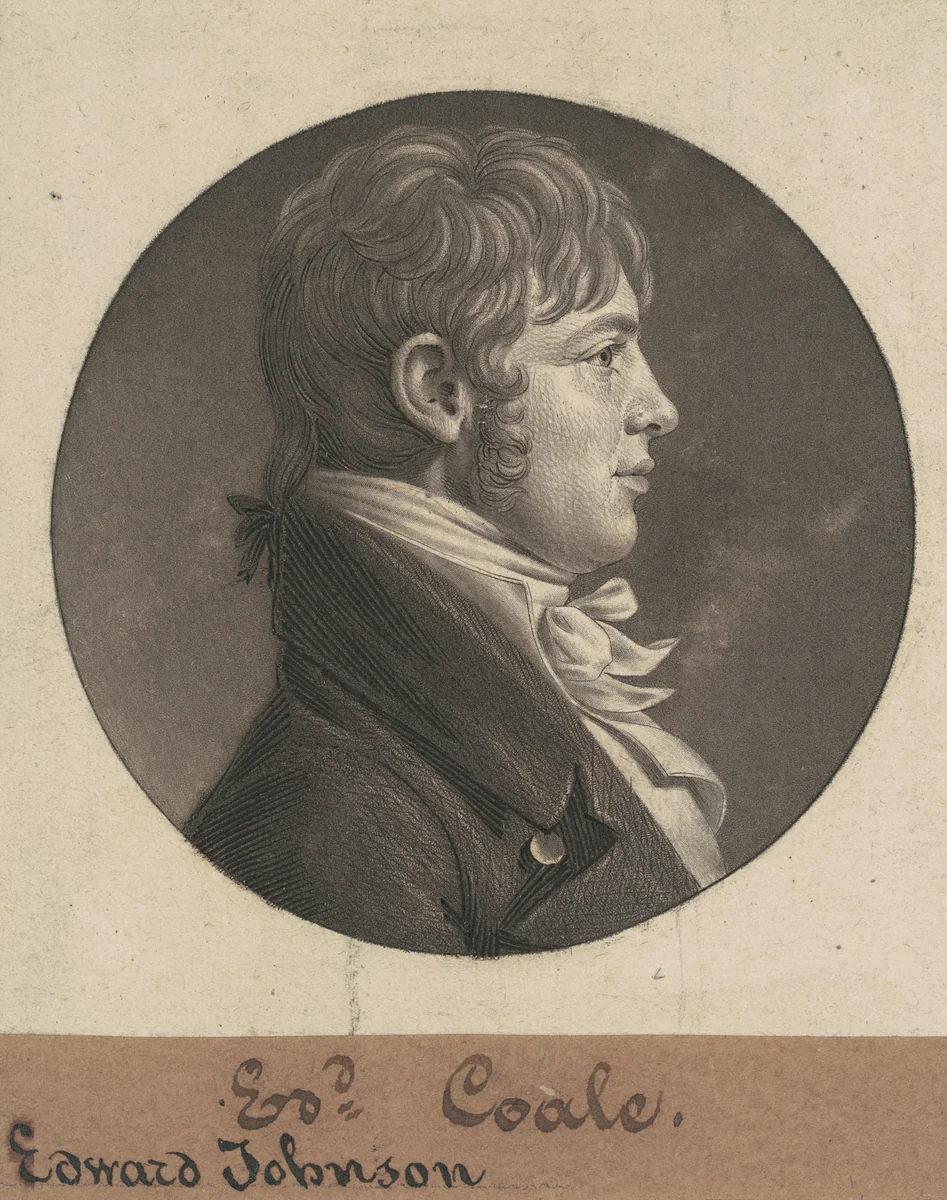 Edward Johnson Coale by Charles B. J. Févret de Saint-Mémin, print, 1804