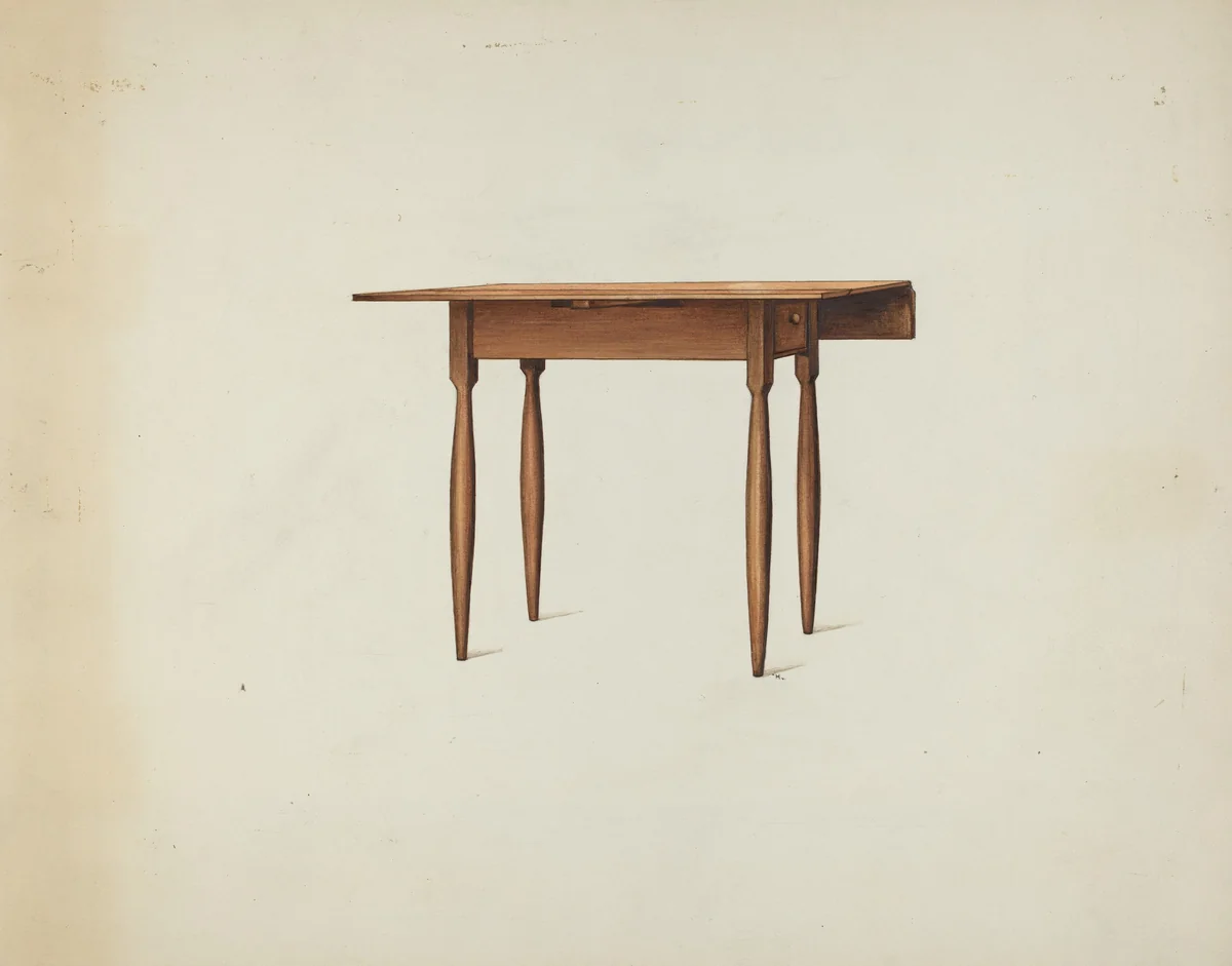 Shaker Table by Ray Holden, index of american design, 1936