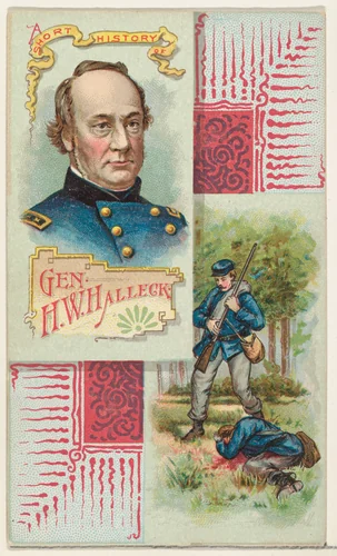 A Short History: General Henry W. Halleck, from the Histories of Generals series (N114) issued by W. Duke, Sons & Co. to promote Honest Long Cut Smoking and Chewing Tobacco by W. Duke, Sons & Co., print, 1888