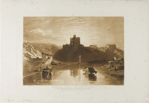 Norham Castle, plate 57 from Liber Studiorum by Joseph Mallord William Turner, print, 1816
