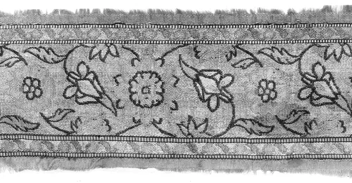 Fragment (Border) by Iran, textile, 1601-1700
