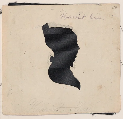 Silhouette of Harriet Case, to right by William Chamberlain, other, 1819-1829