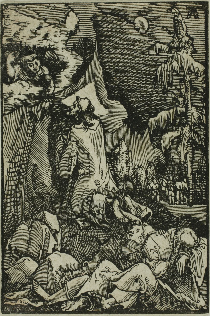 The Agony in the Garden, from The Fall and Redemption of Man by Albrecht Altdorfer, print, 1510-1518