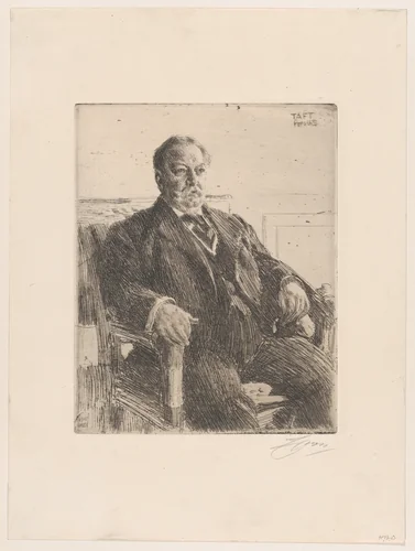 President William Howard Taft by Anders Zorn, print, 1911