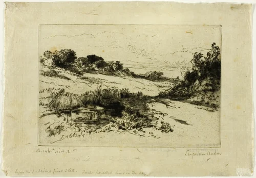 Windmill Hill, No. I by Francis Seymour-Haden, print, 1877