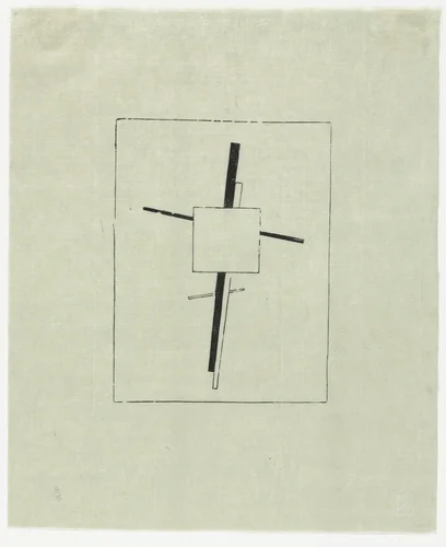 Untitled (Suprematist Cross) by Kazimir Malevich, print, 1920