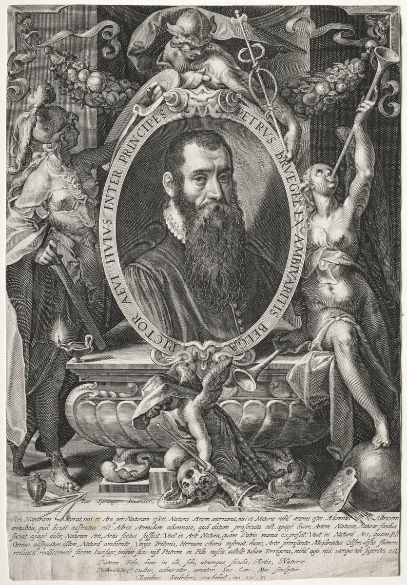 Peter Bruegel by Aegidius Sadeler, print, 1606