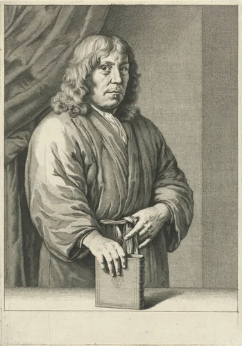 Portret van Petrus van Staveren by Jan van Munnickhuysen, print, 1664-1721