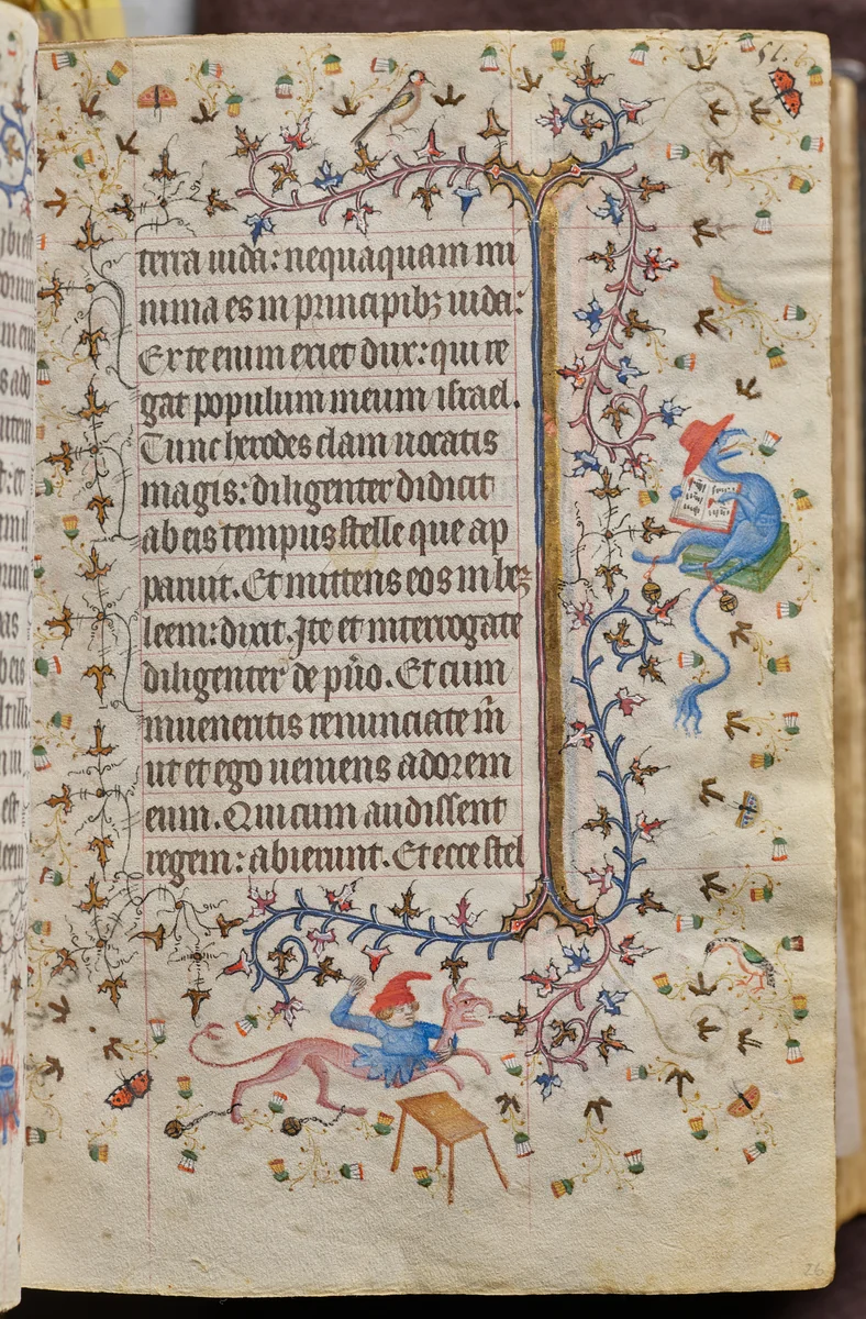 Hours of Charles the Noble, King of Navarre (1361-1425): fol. 26r, Text by Master of the Brussels Initials and Associates, book, 1400-1410