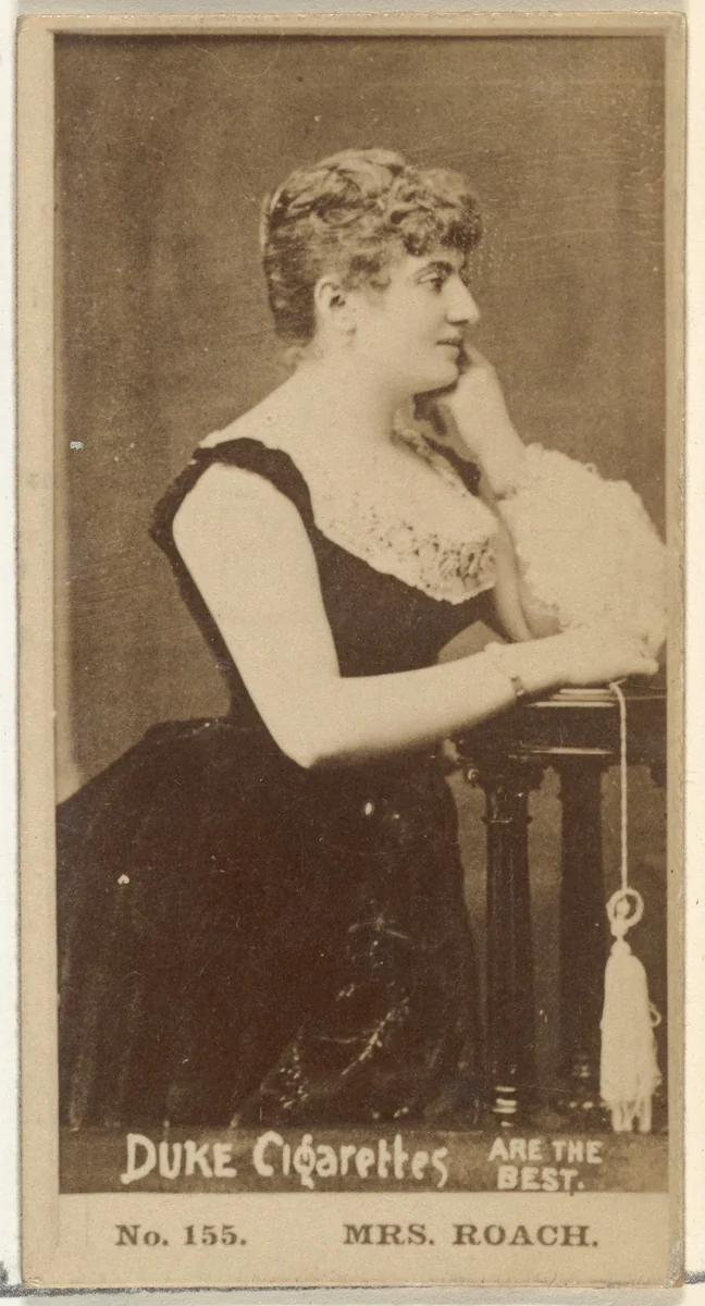 Card Number 155, Mrs. Roach, from the Actors and Actresses series (N145-6) issued by Duke Sons & Co. to promote Duke Cigarettes by W. Duke, Sons & Co., photograph, 1880-1889