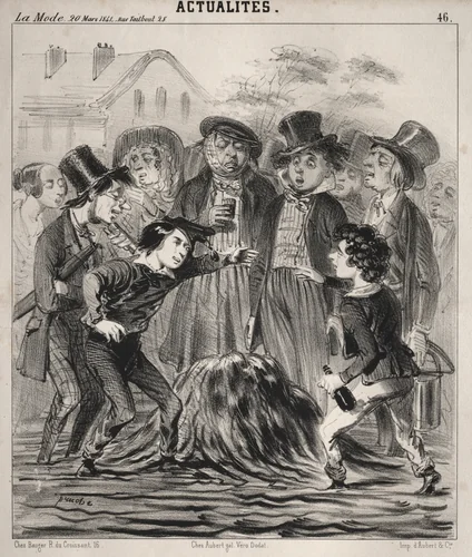 Actualitès: Ha hé Felix! arrive donc vite! by Clémente Pruche, print, 1841