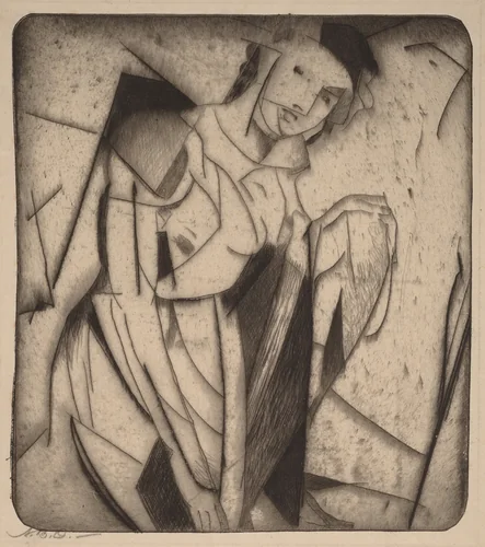 Figure in Glass by Arthur B. Davies, print, 1916-1917