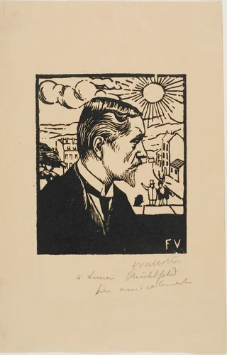 Self-Portrait by Félix Edouard Vallotton, print, 1891