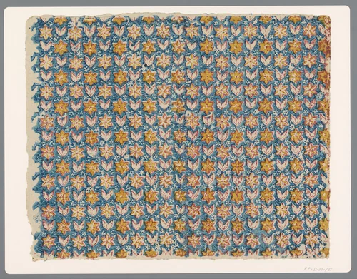 Blad met alternerend strooipatroon met bloemmotieven by anonymous, print, 1750-1900