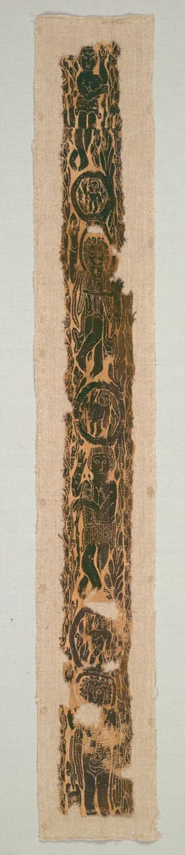 Ornamental Shoulder Band from a Tunic by Unknown, textile, 600-650