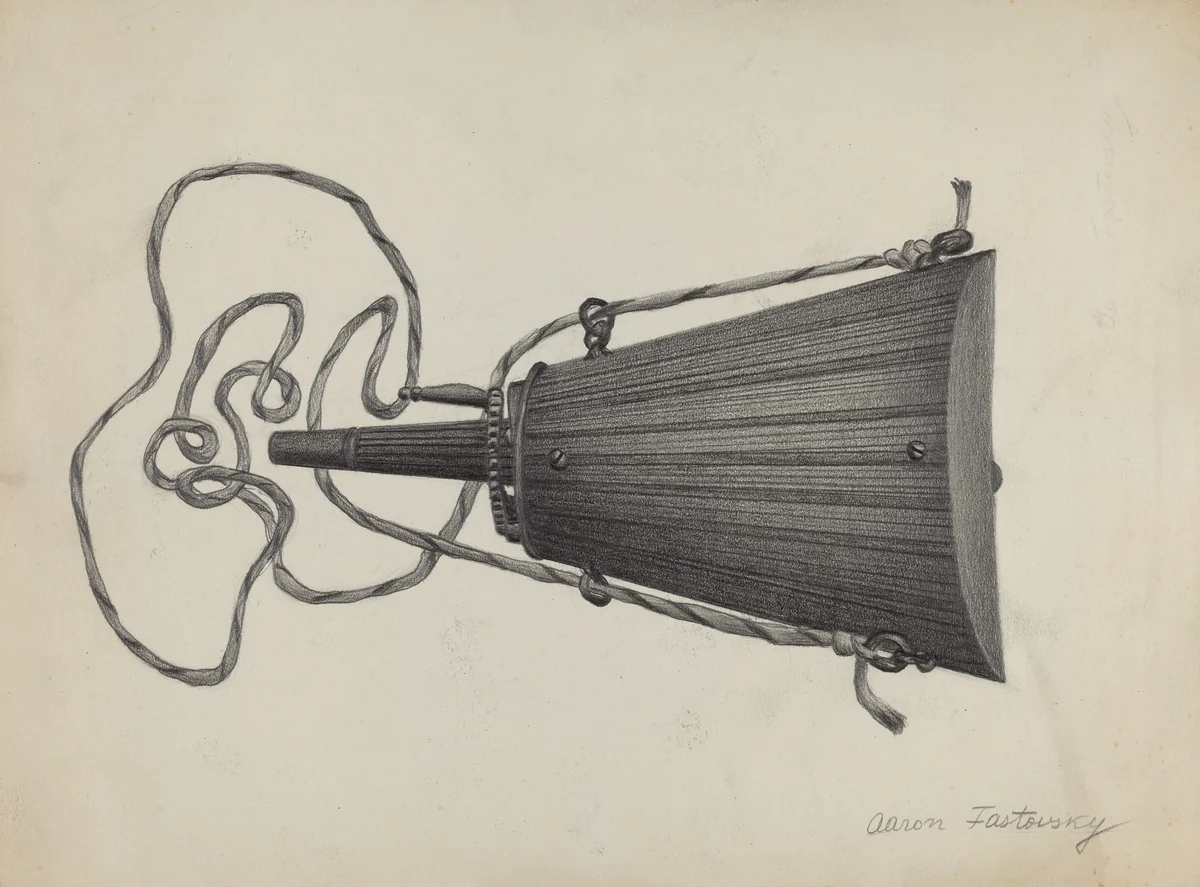 Powder Flask by Aaron Fastovsky, index of american design, 1936