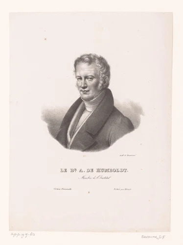 Portret van Alexander von Humboldt by anonymous, print, 1820-1829