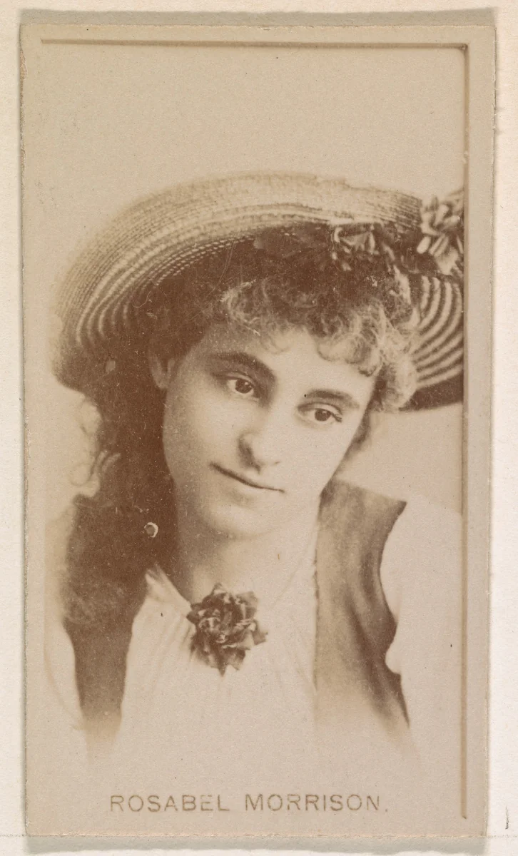Rosabel Morrison, from the Actresses series (N245) issued by Kinney Brothers to promote Sweet Caporal Cigarettes by Kinney Brothers Tobacco Company, photograph, 1890