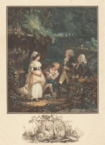 Annette et Lubin by Philibert Louis Debucourt, print, 1789