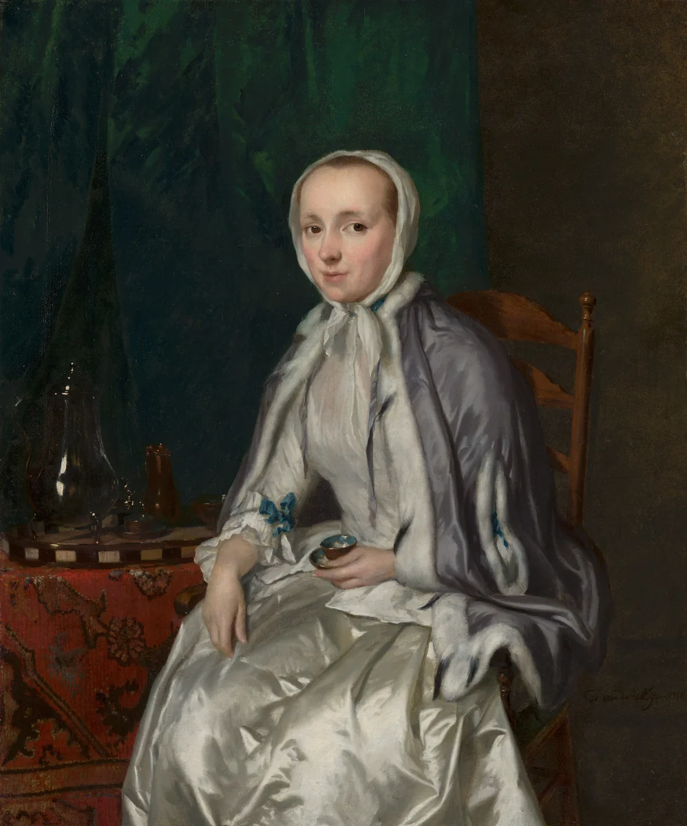Portrait of Elisabeth Troost (1730-1790) by George van der Mijn, painting, 1758