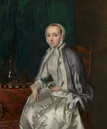 Portrait of Elisabeth Troost (1730-1790) by George van der Mijn, painting, 1758