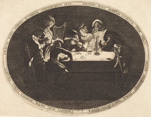 The Card Players by Jacques Callot, print, 1628-1699