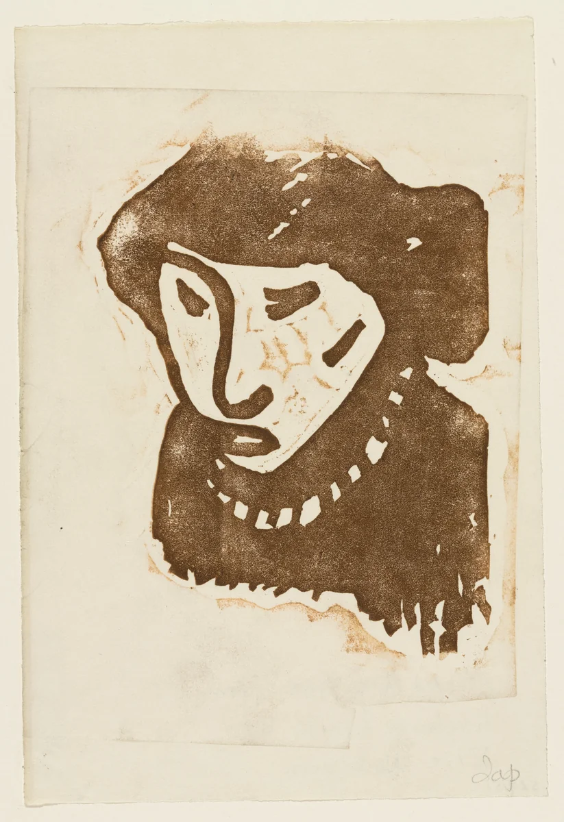 Head of a Woman by Elie Nadelman, print, 1905