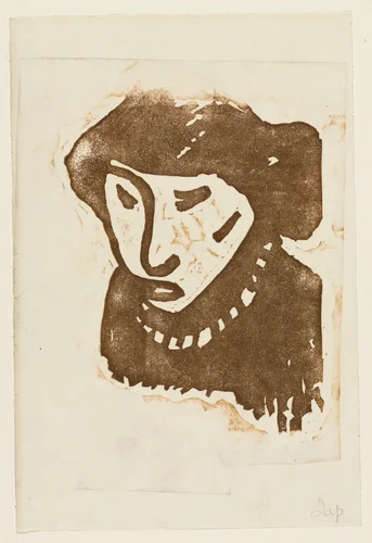 Head of a Woman by Elie Nadelman, print, 1905