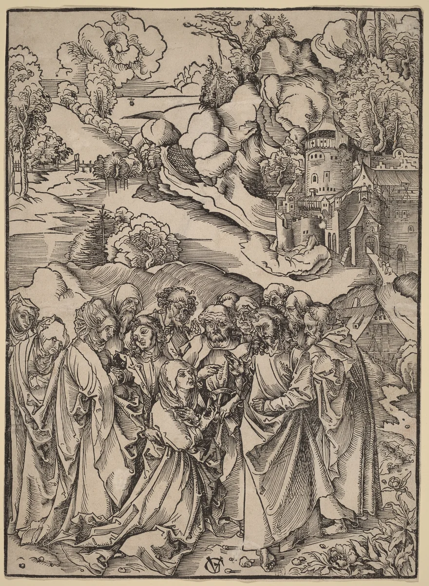 Christ and the Apostles and the Holy Women by Urs Graf, print, 1485-1529