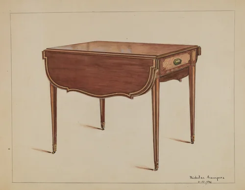 Table by Nicholas Acampora, index of american design, 1936
