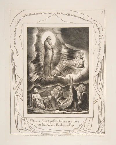 The Vision of Eliphaz by William Blake, print, 1825-1826